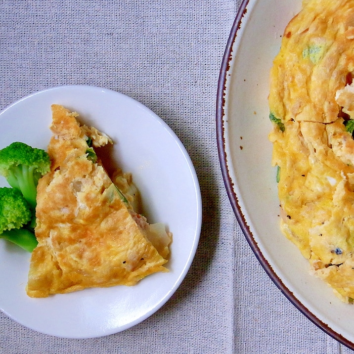 たっぷり野菜とツナのスペイン風オムレツ